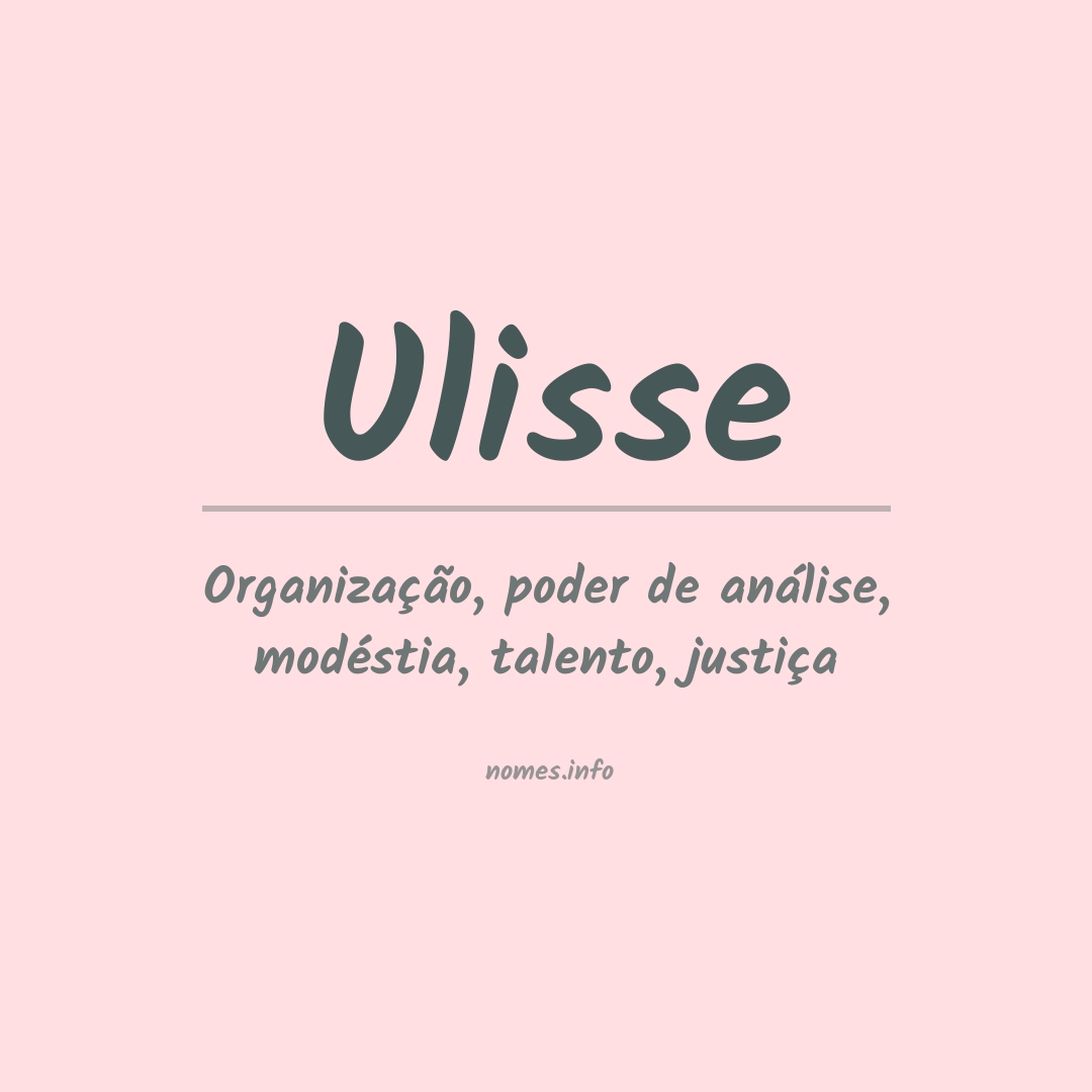 Significado do nome Ulisse