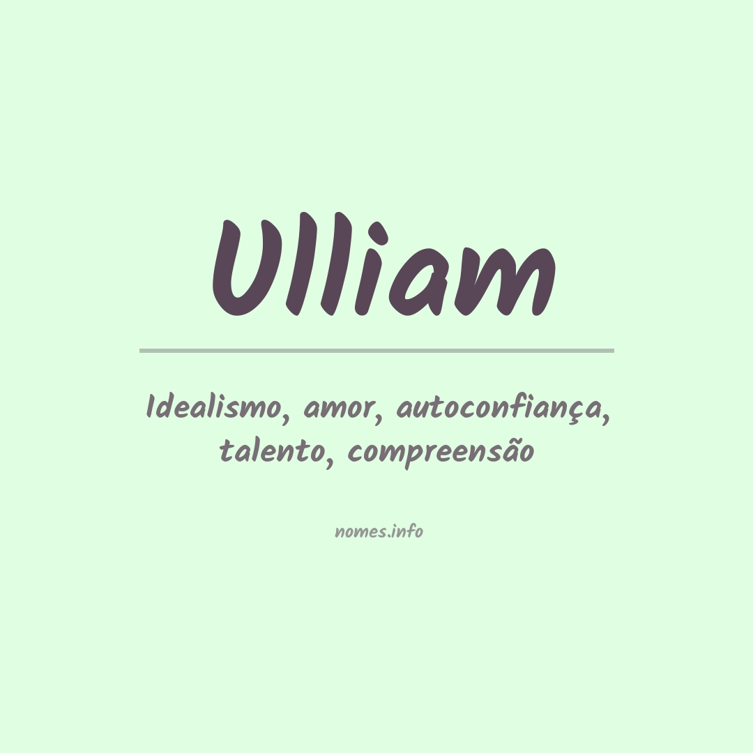Significado do nome Ulliam