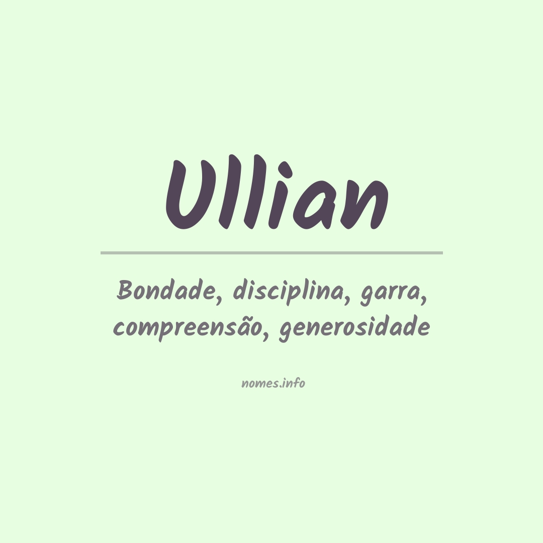 Significado do nome Ullian