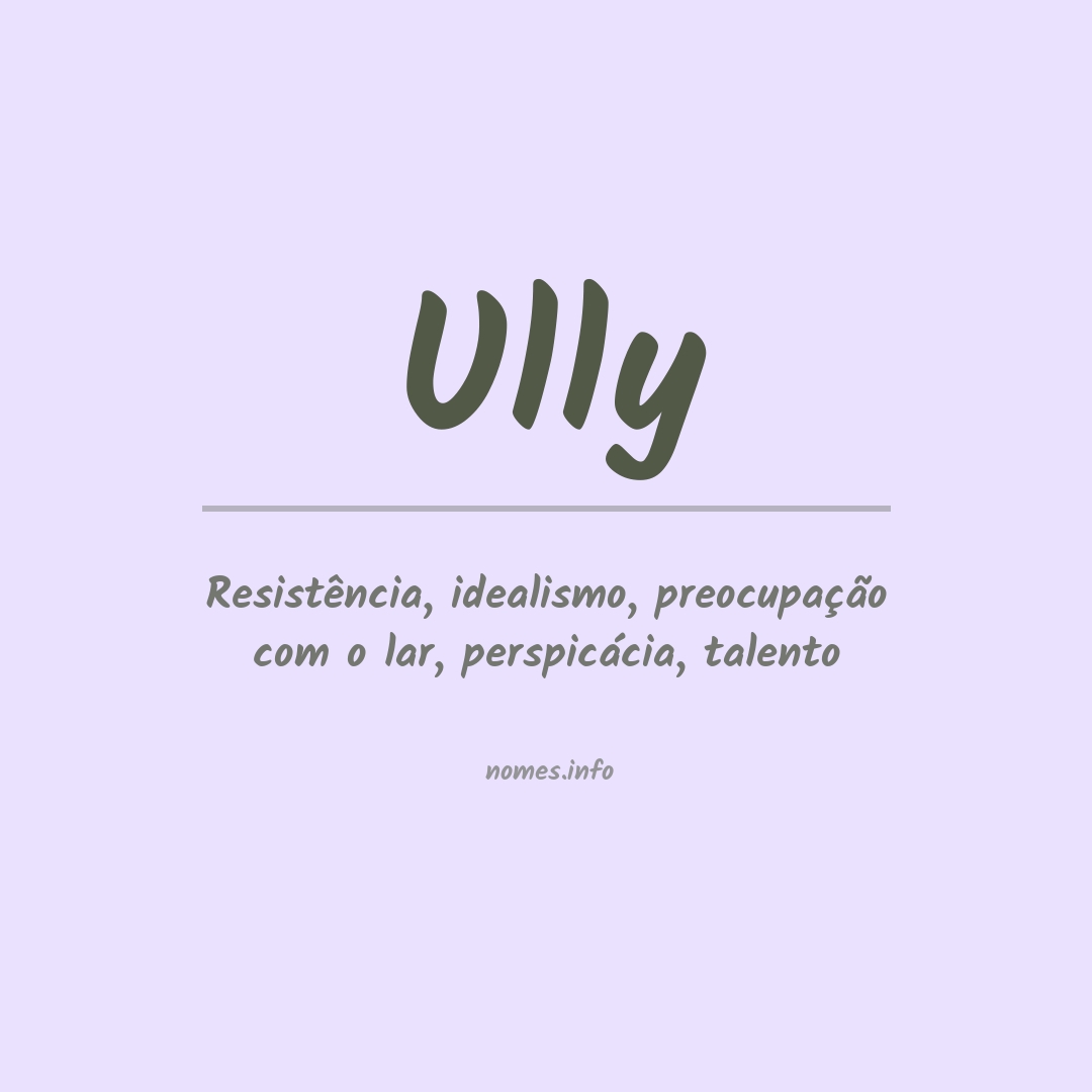 Significado do nome Ully