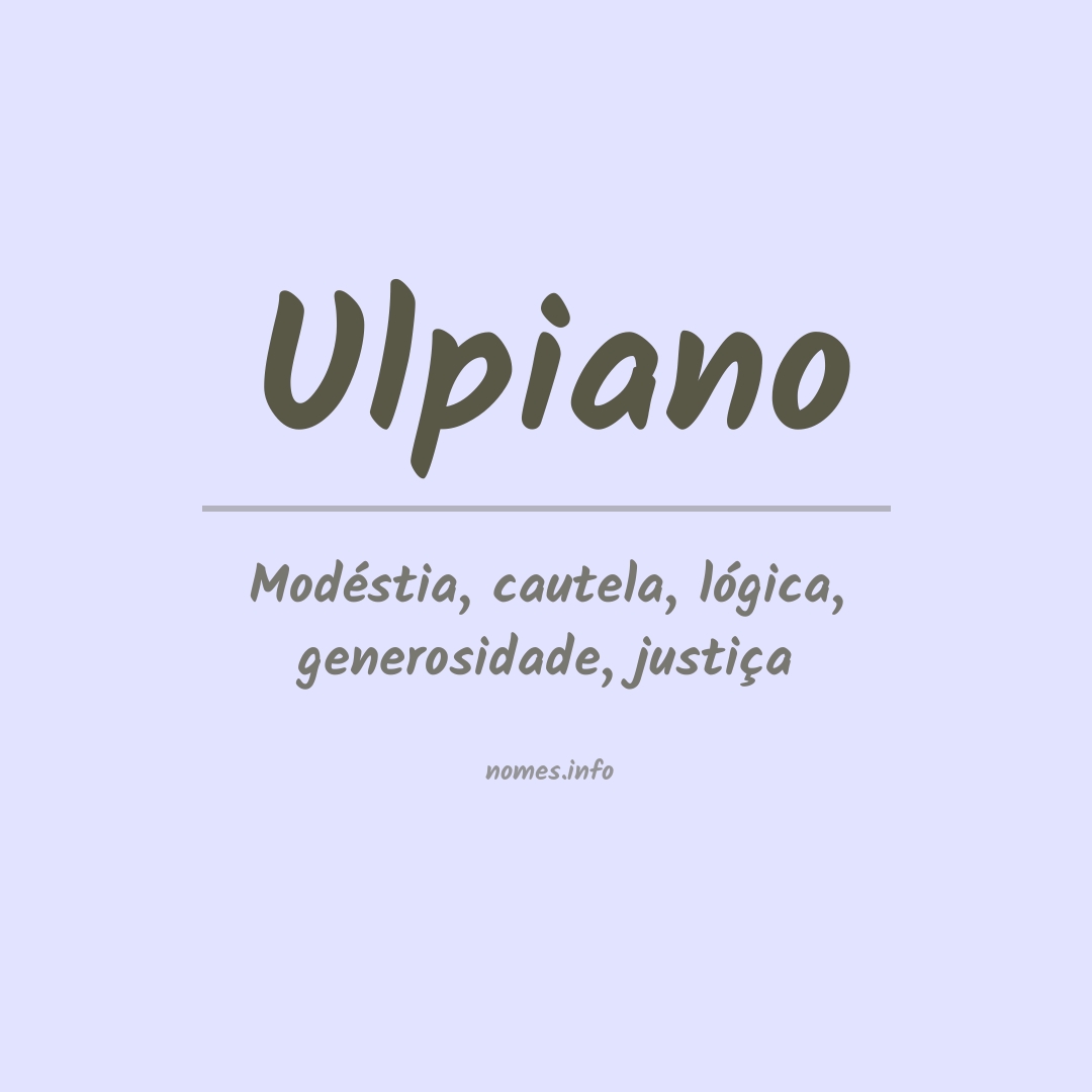 Significado do nome Ulpiano