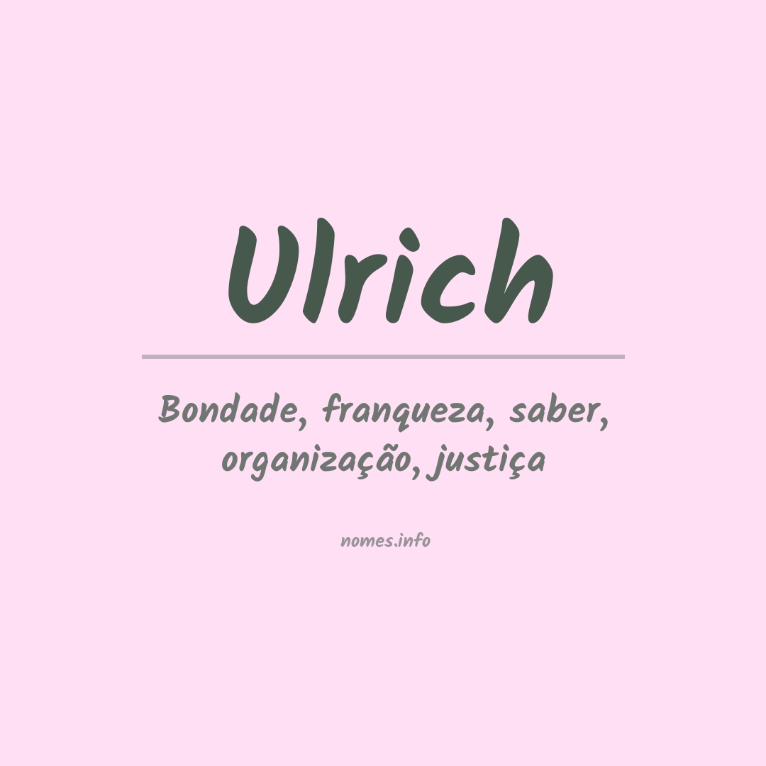 Significado do nome Ulrich