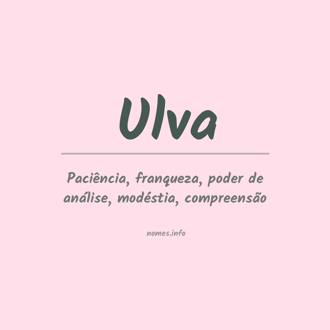 Significado do nome Ulva