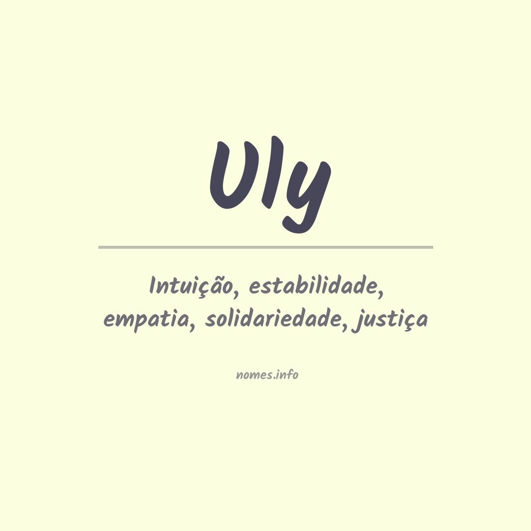 Significado do nome Uly