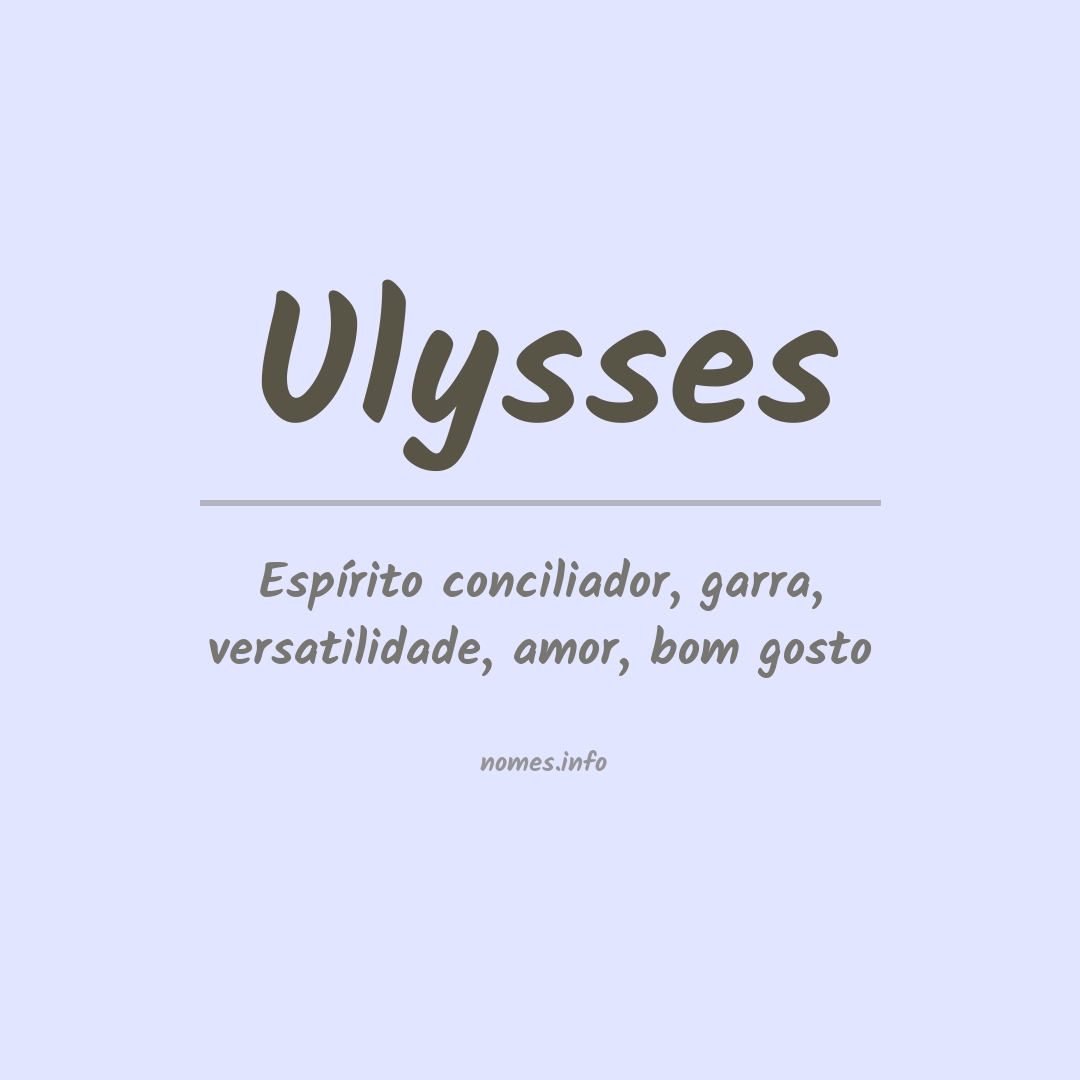 Significado do nome Ulysses