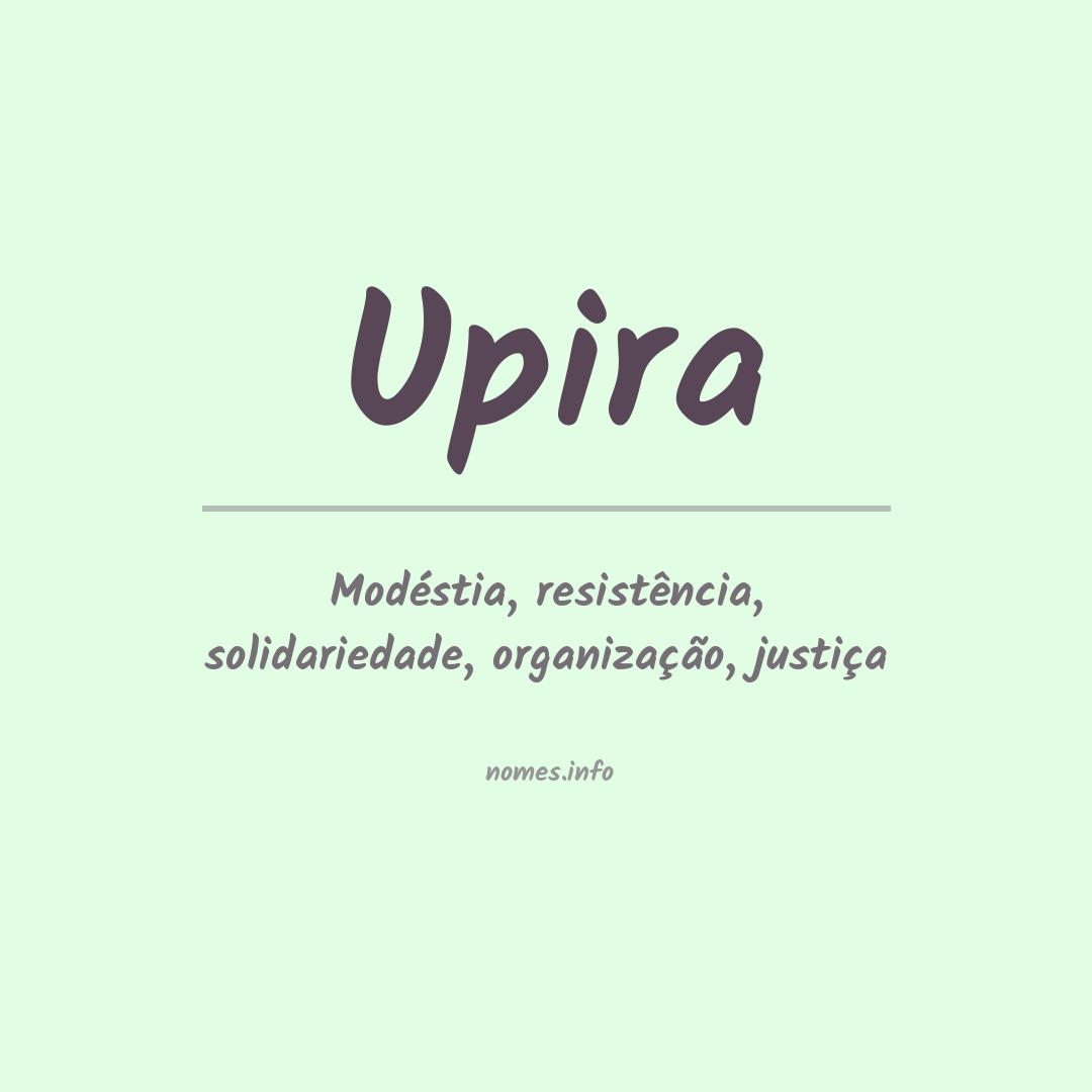Significado do nome Upira