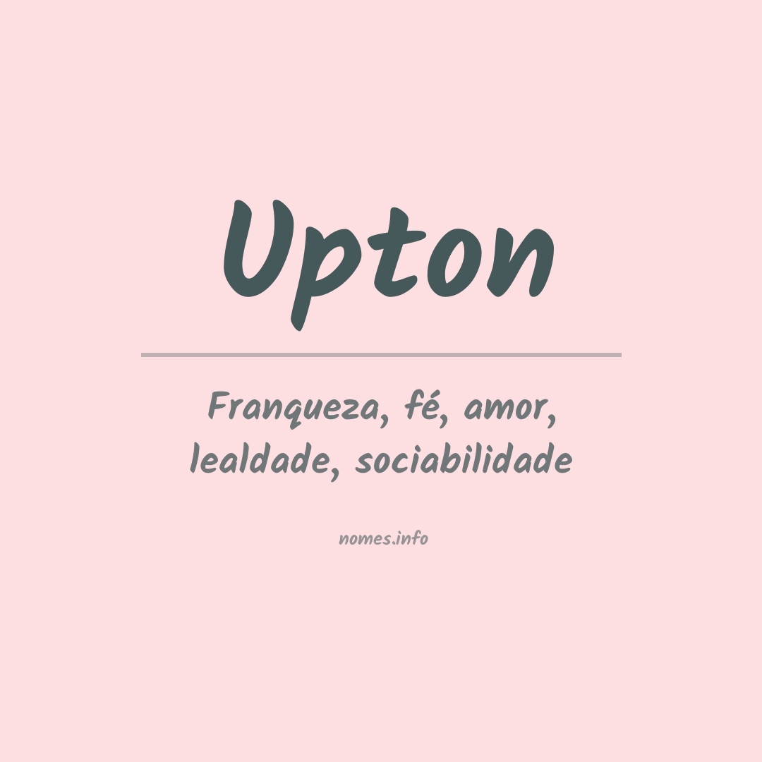 Significado do nome Upton