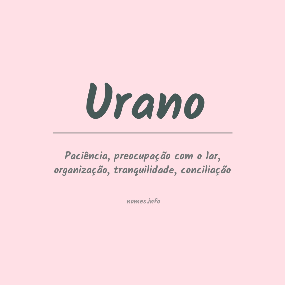 Significado do nome Urano