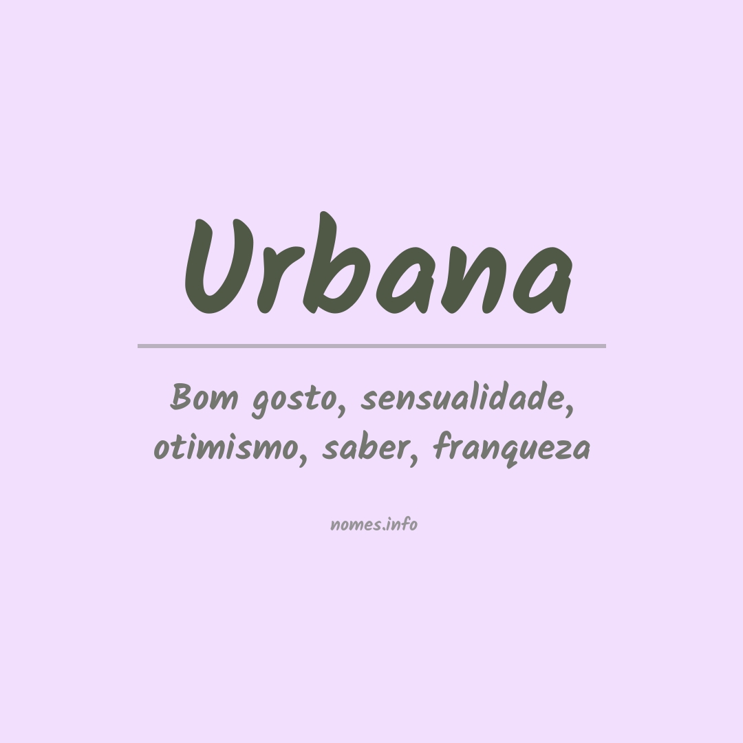 Significado do nome Urbana