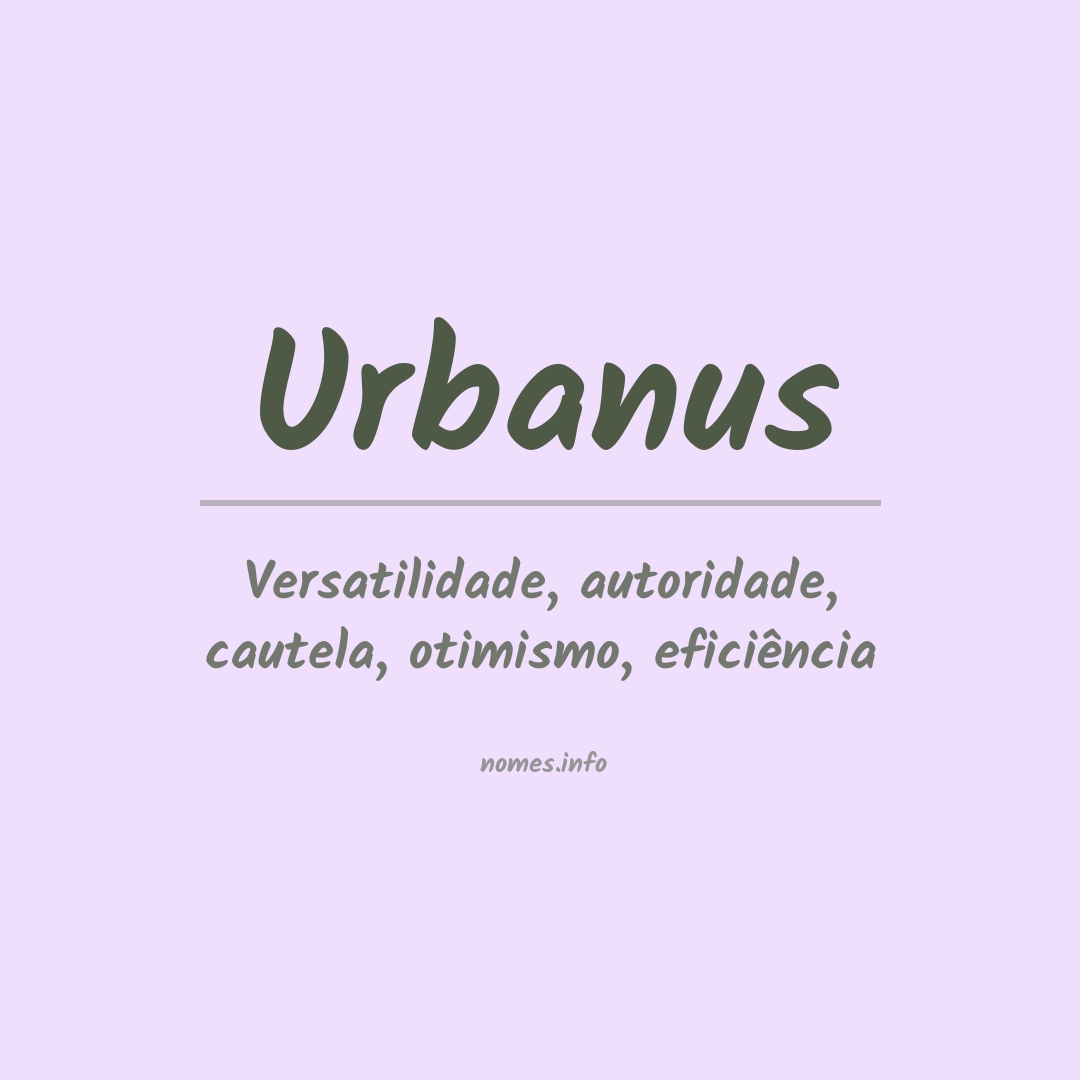 Significado do nome Urbanus