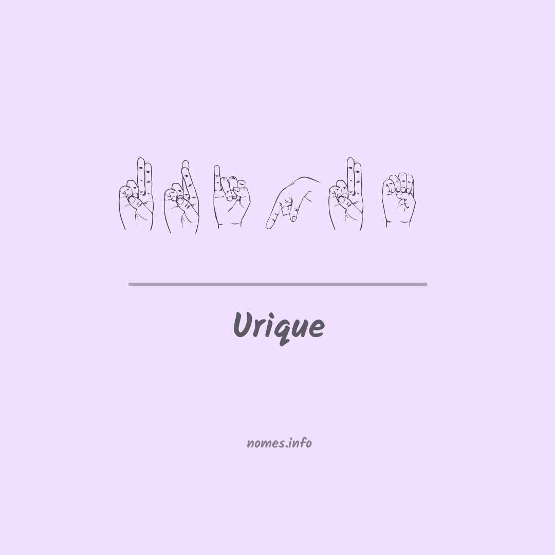 Urique em Libras