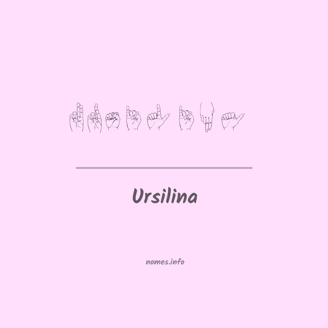 Ursilina em Libras