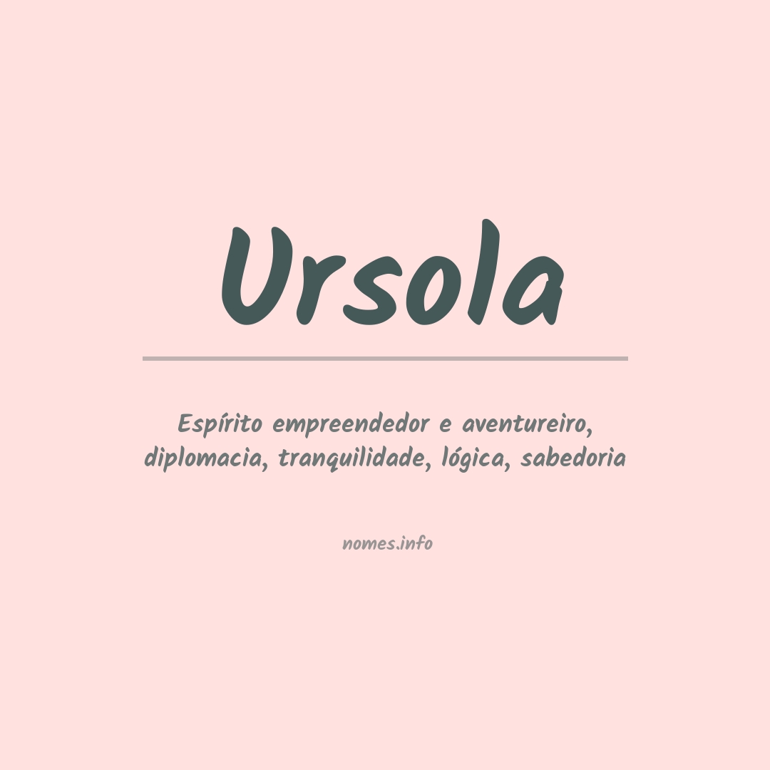 Significado do nome Ursola