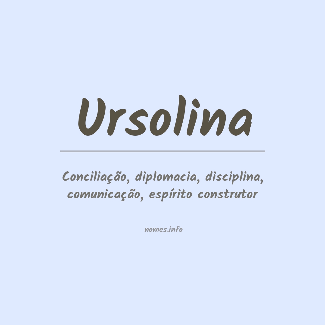 Significado do nome Ursolina