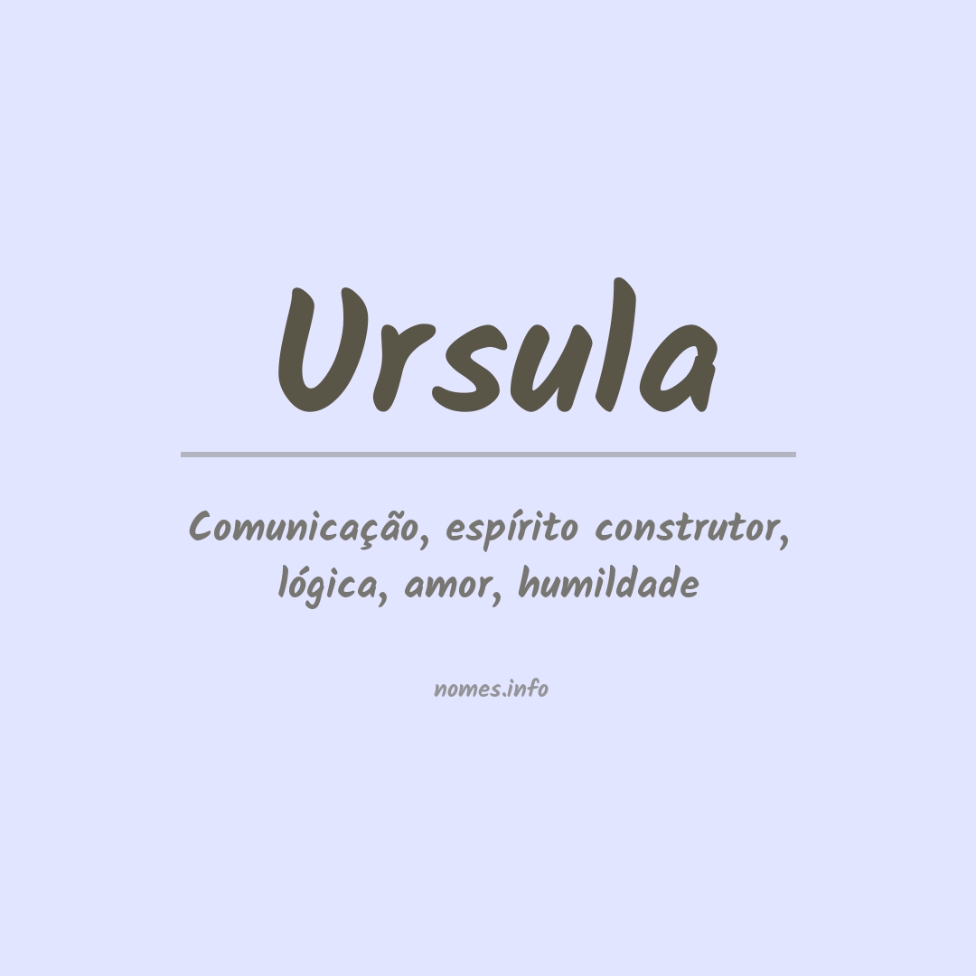 Significado do nome Ursula