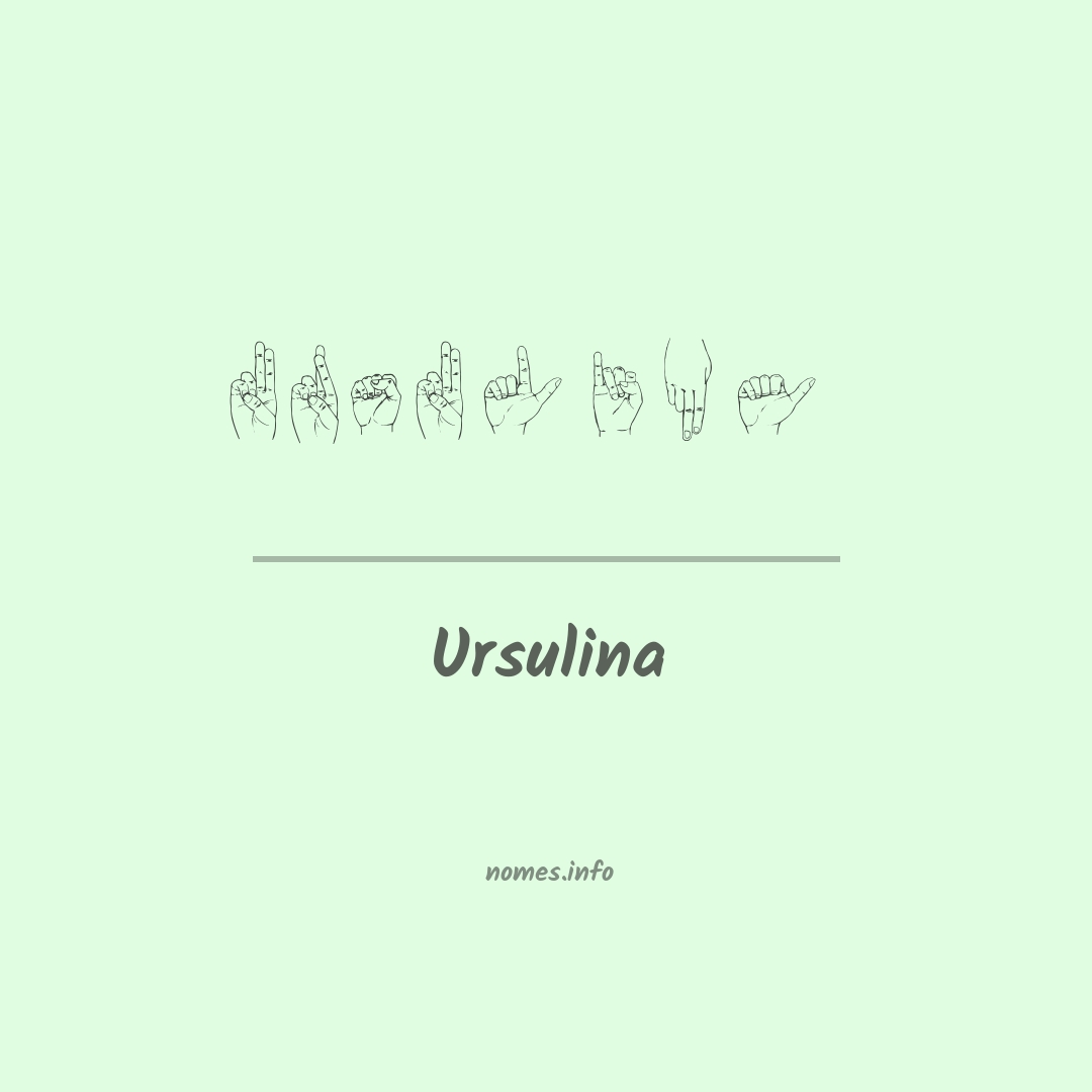 Ursulina em Libras