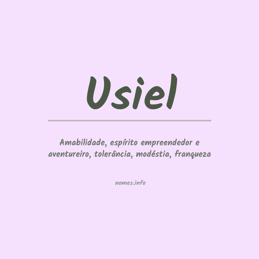Significado do nome Usiel