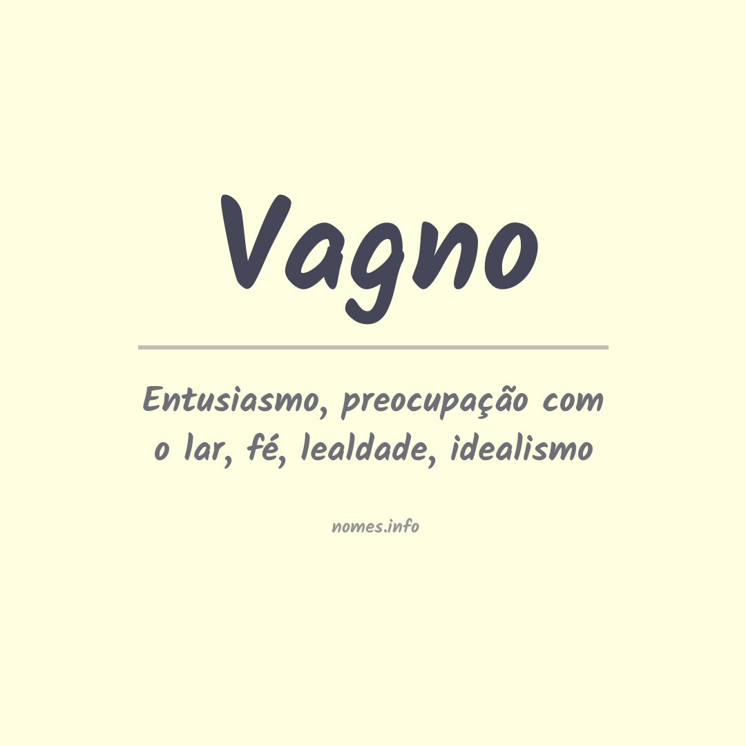 Significado do nome Vagno