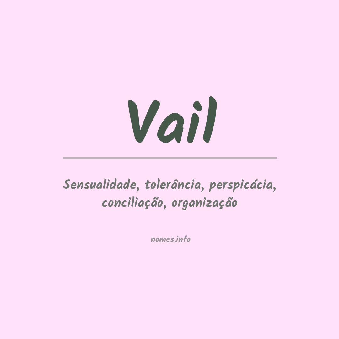 Significado do nome Vail