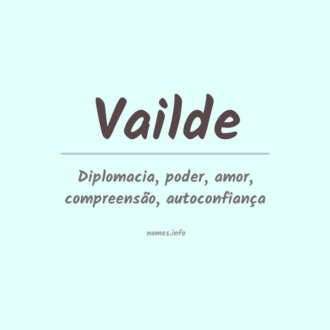 Significado do nome Vailde