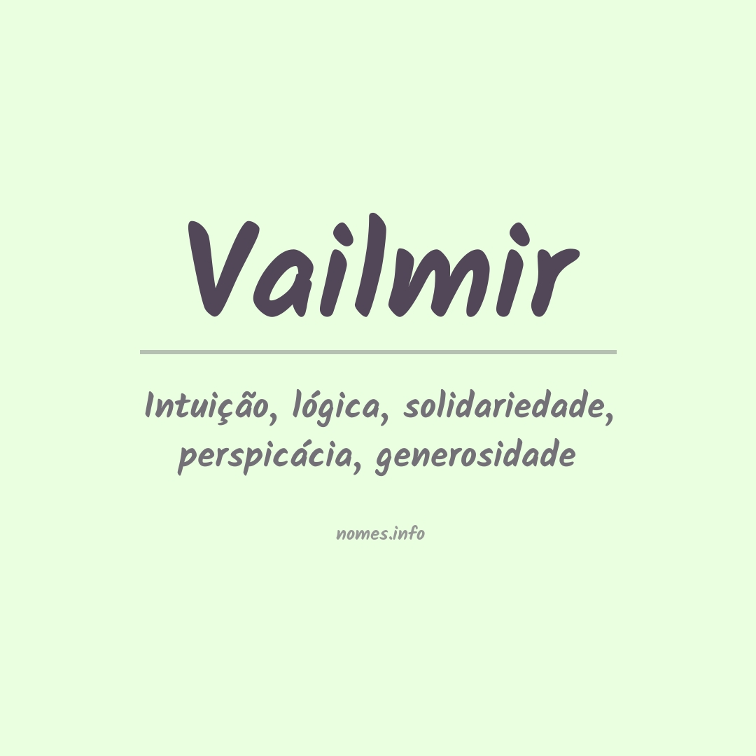 Significado do nome Vailmir