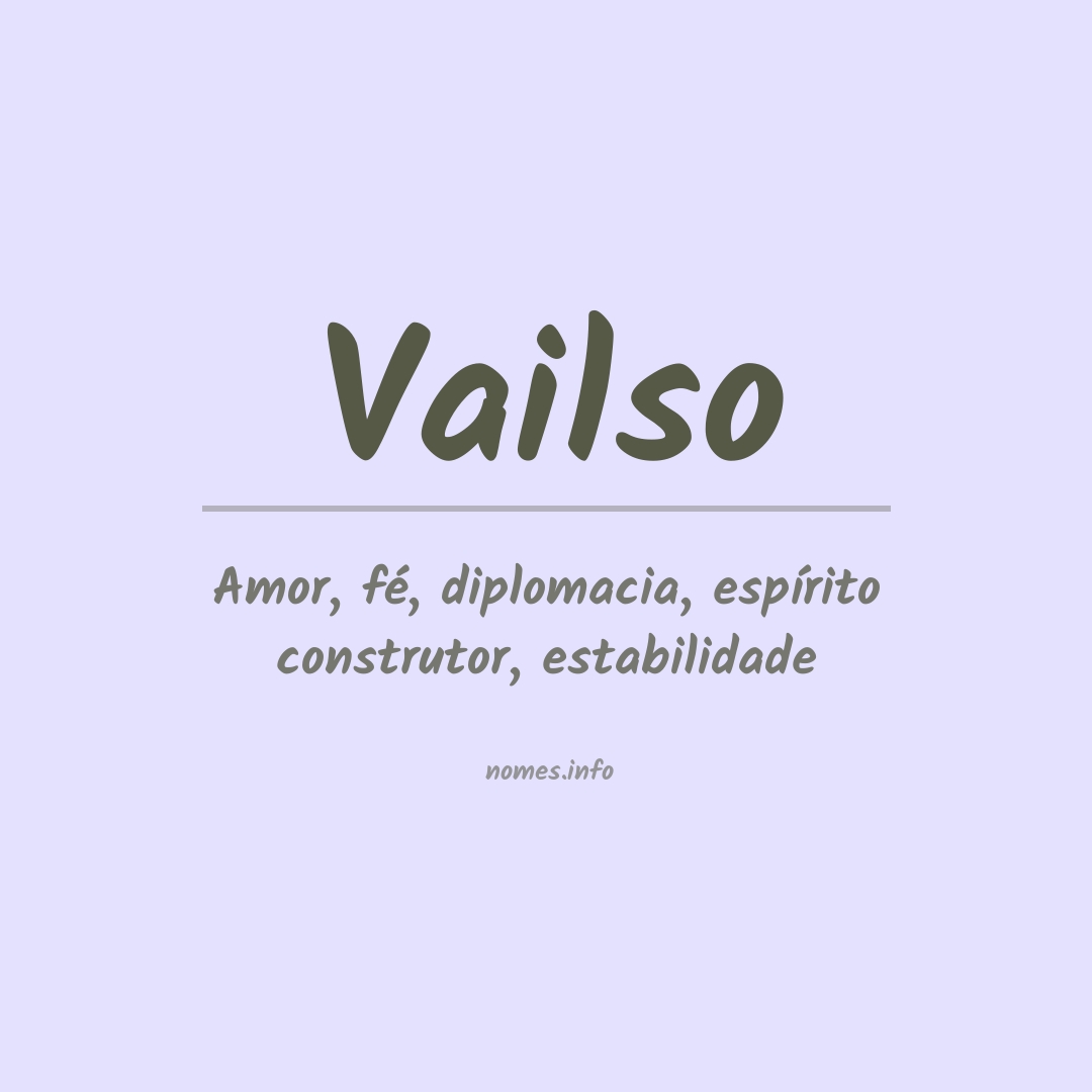 Significado do nome Vailso