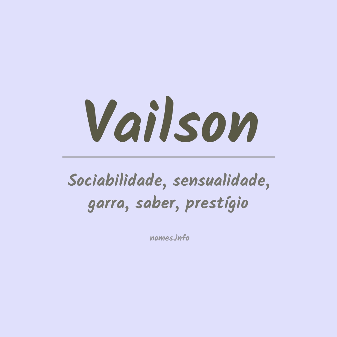 Significado do nome Vailson
