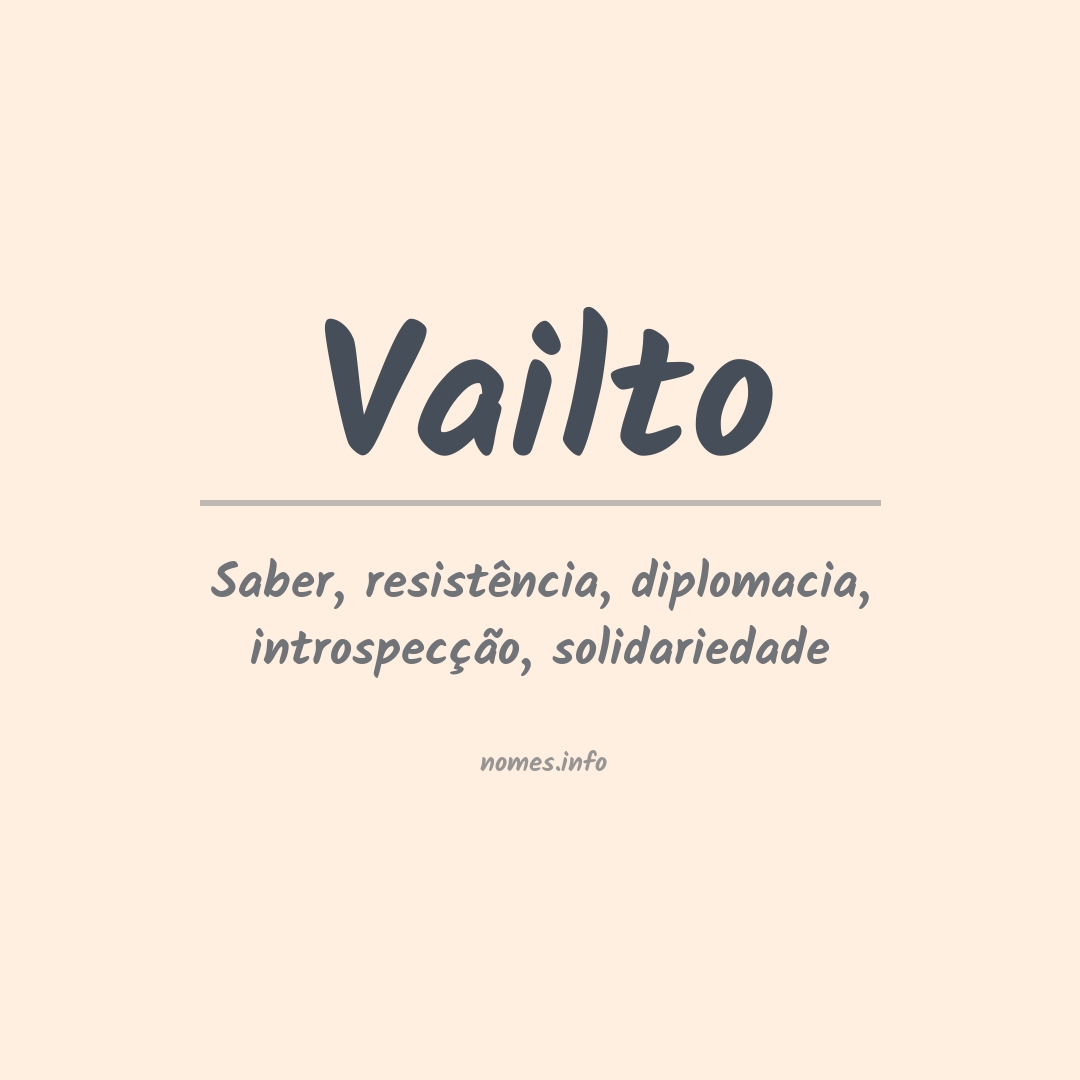 Significado do nome Vailto