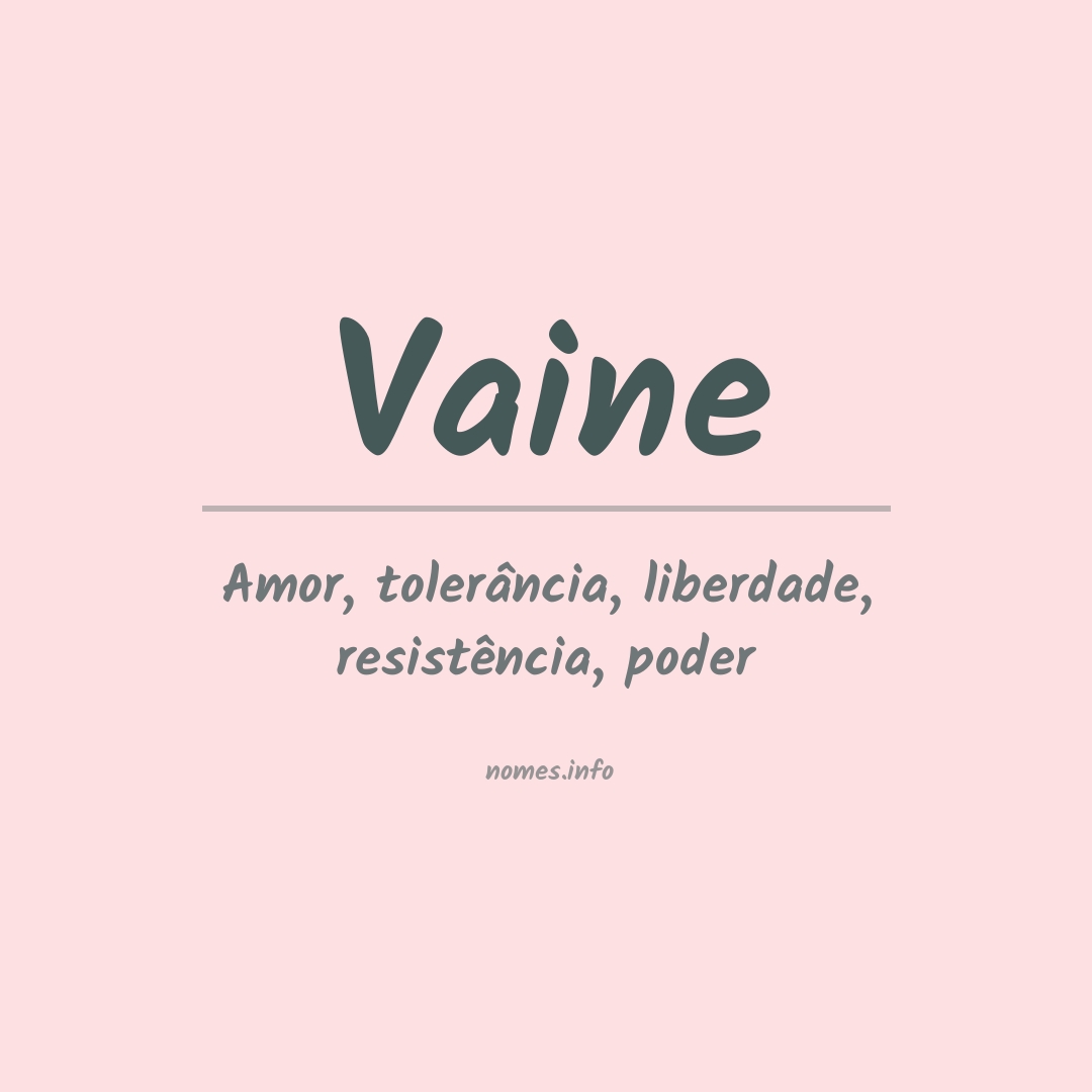 Significado do nome Vaine