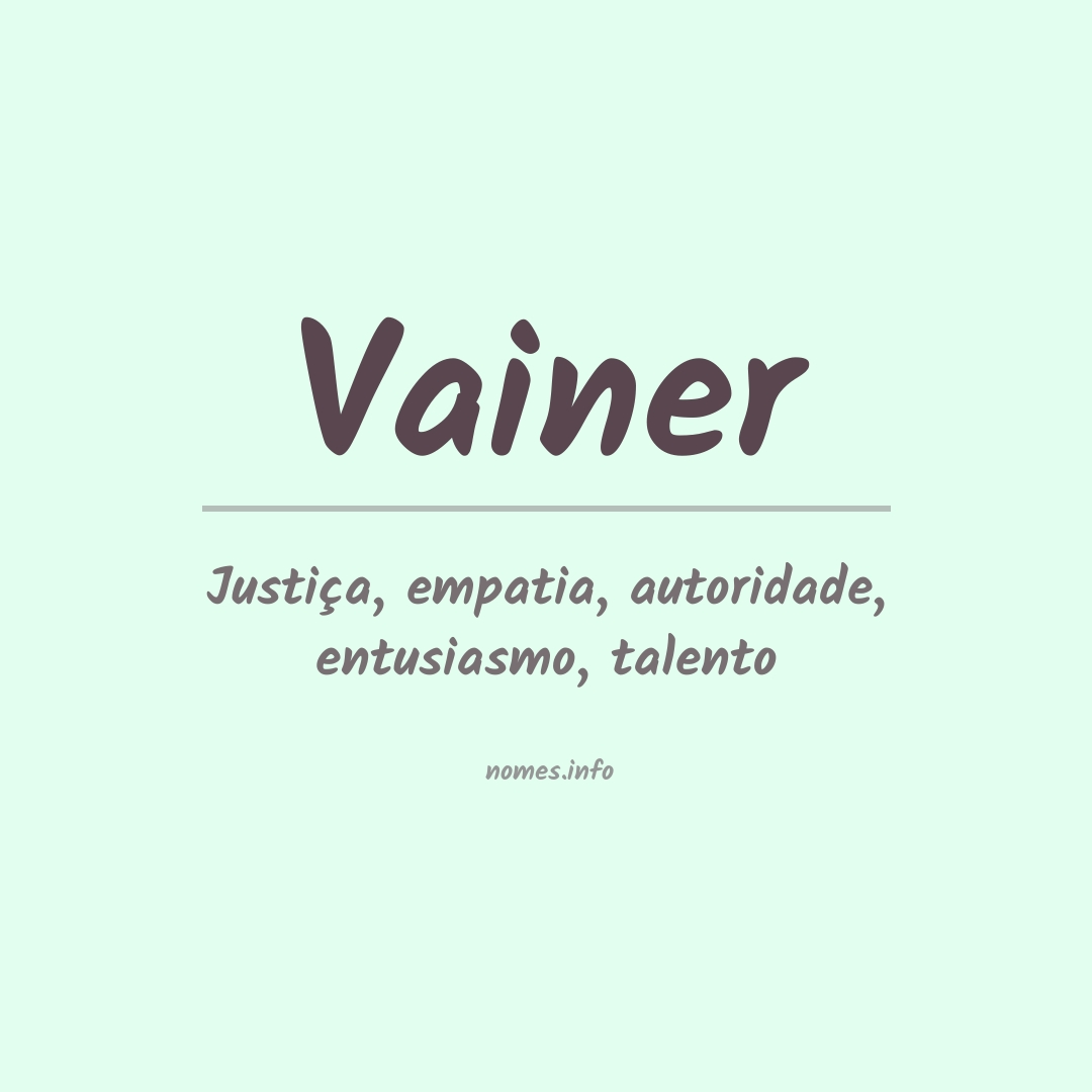 Significado do nome Vainer