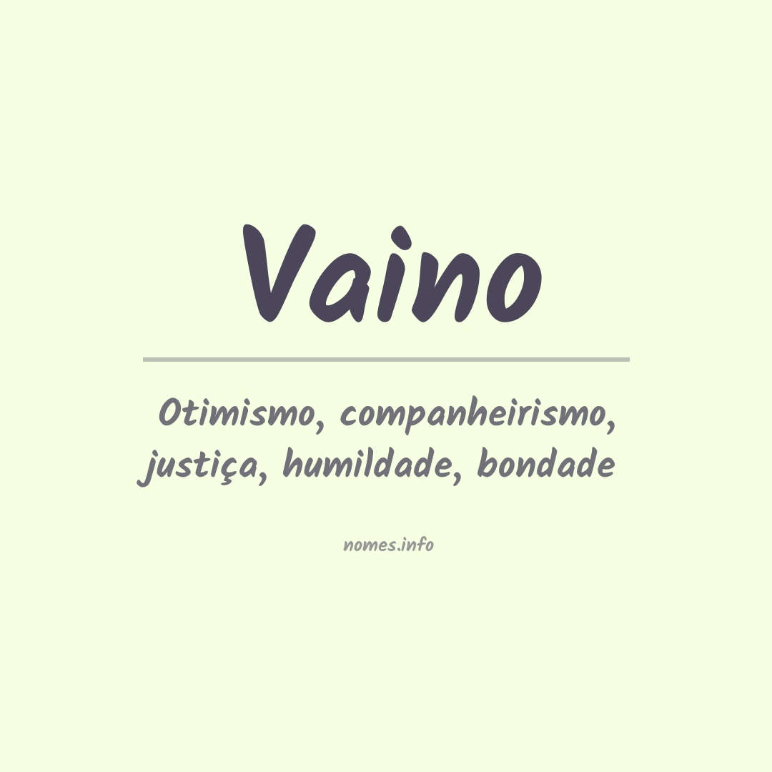 Significado do nome Vaino