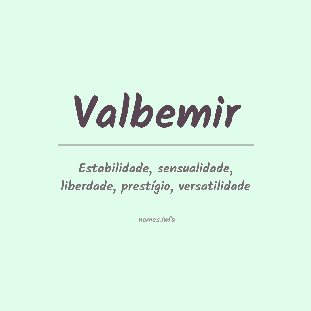 Significado do nome Valbemir