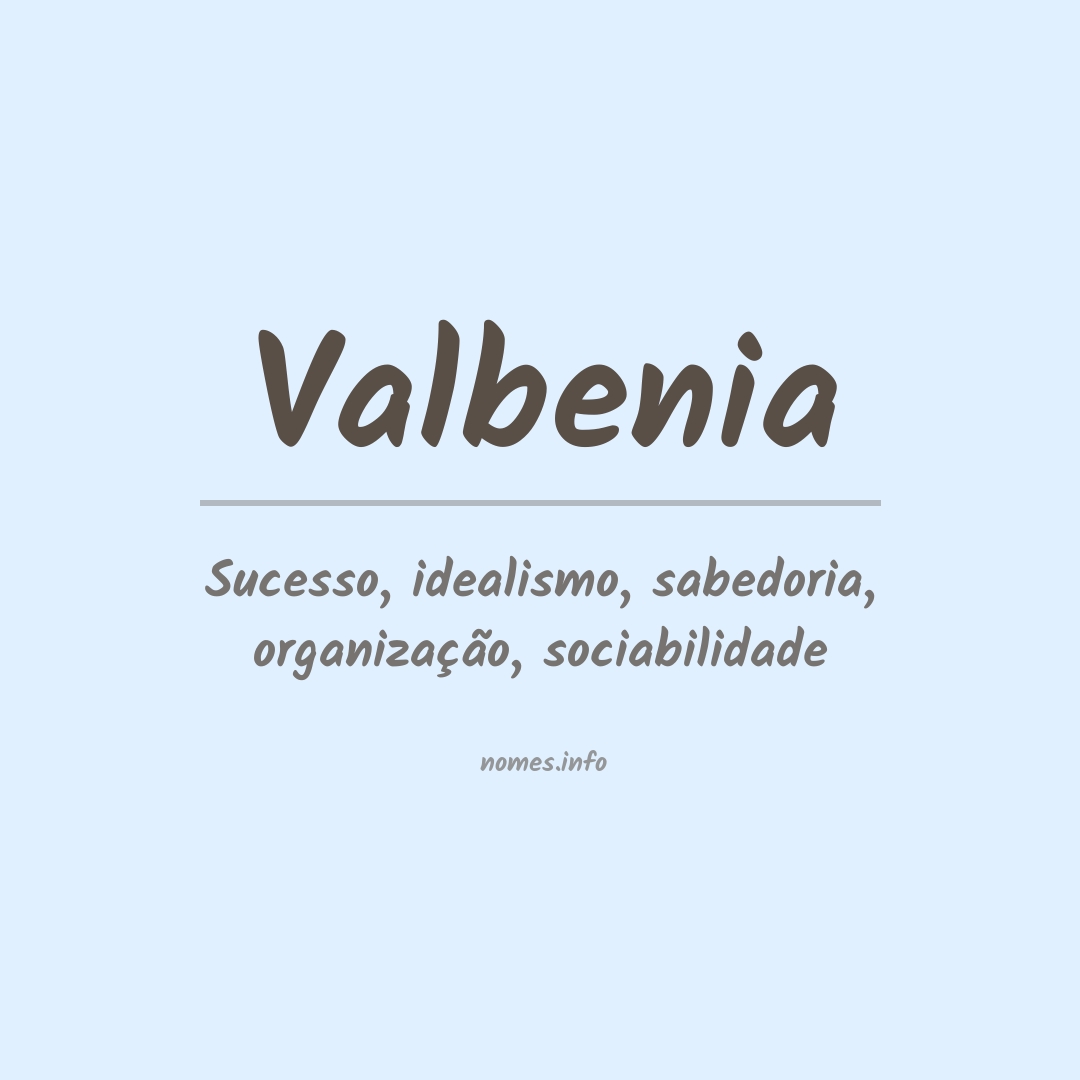 Significado do nome Valbenia