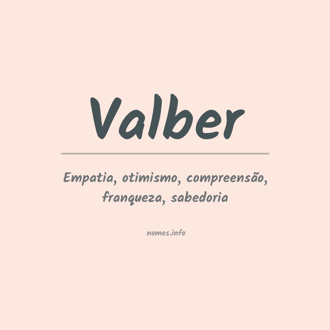 Significado do nome Valber