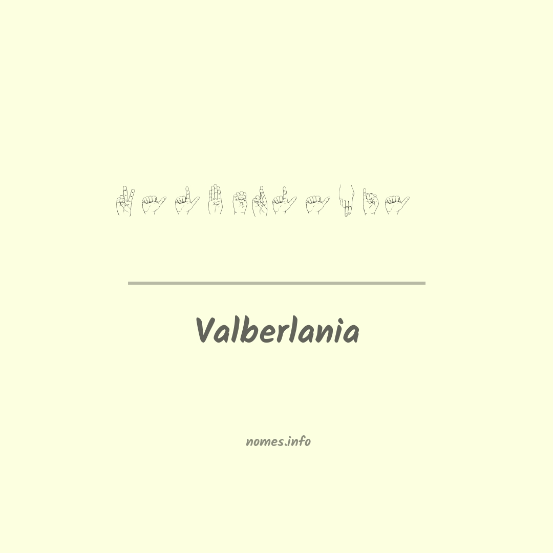 Valberlania em Libras