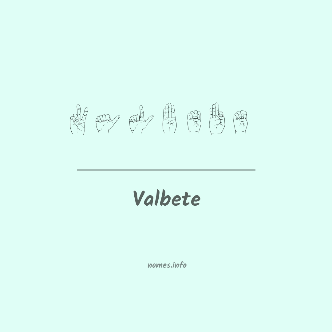 Valbete em Libras