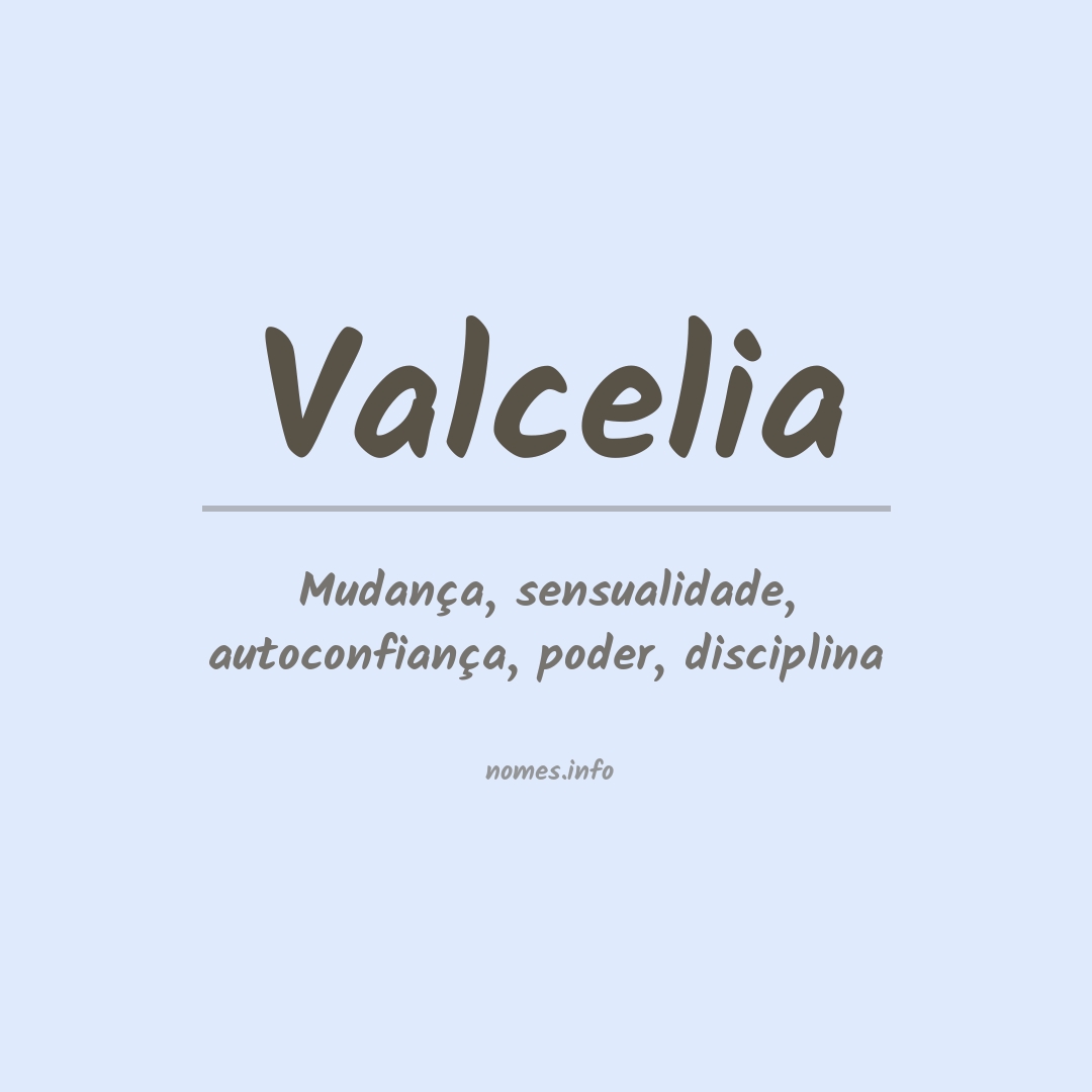 Significado do nome Valcelia