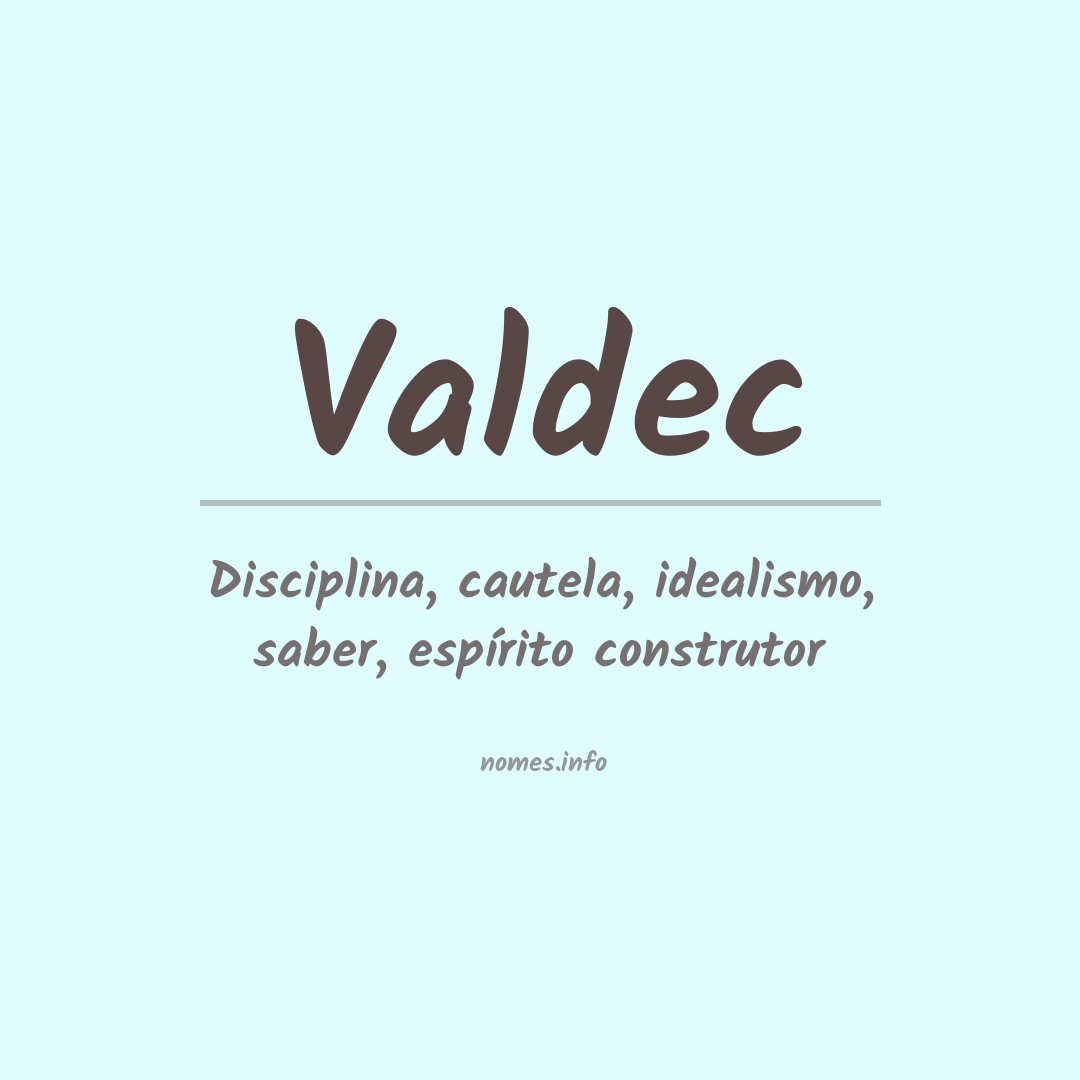 Significado do nome Valdec