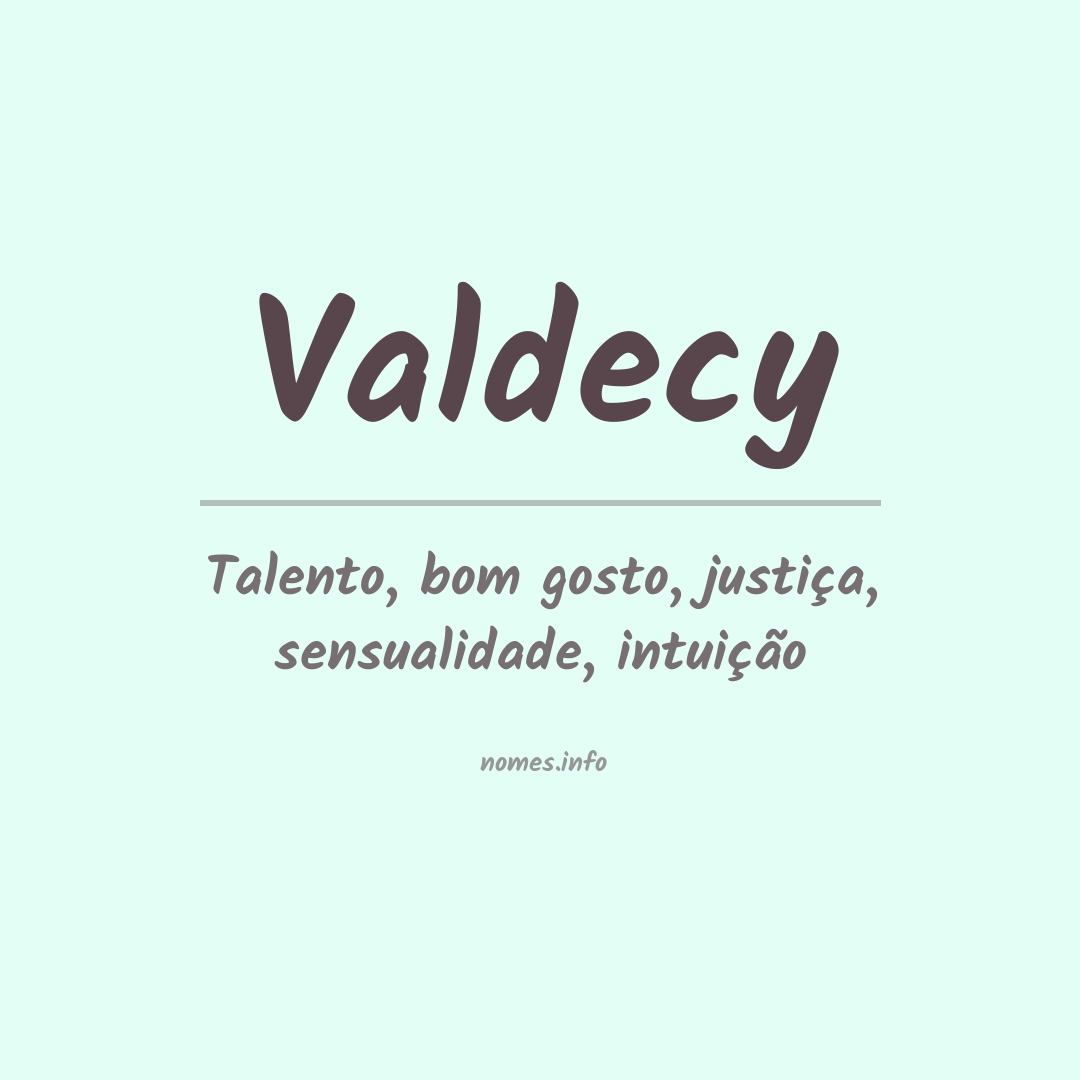 Significado do nome Valdecy