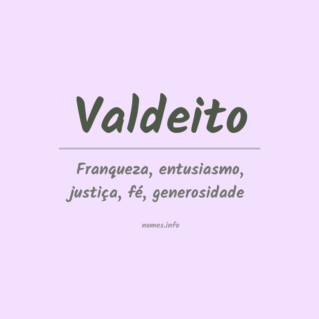 Significado do nome Valdeito