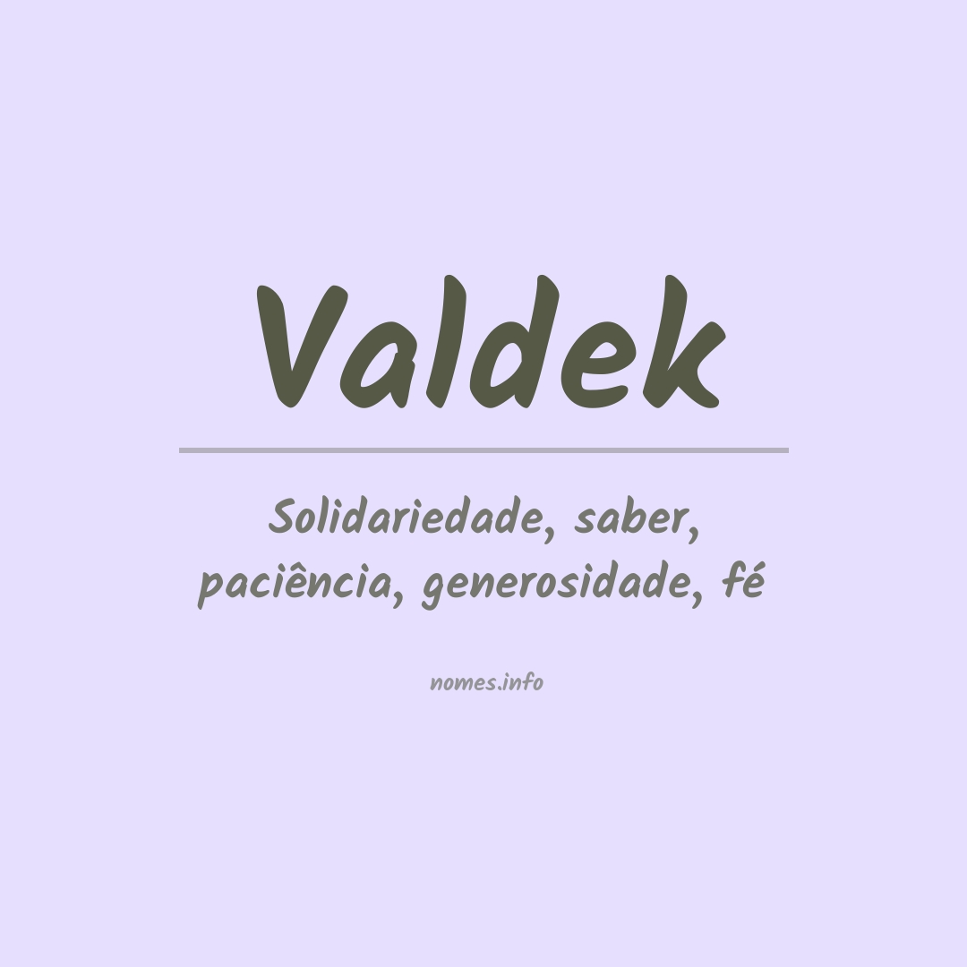 Significado do nome Valdek