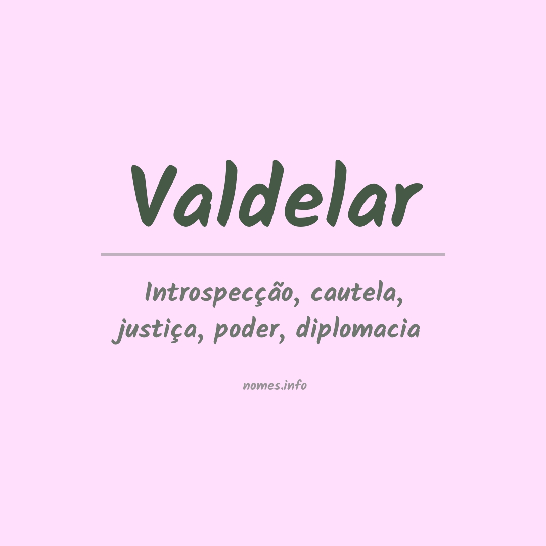 Significado do nome Valdelar