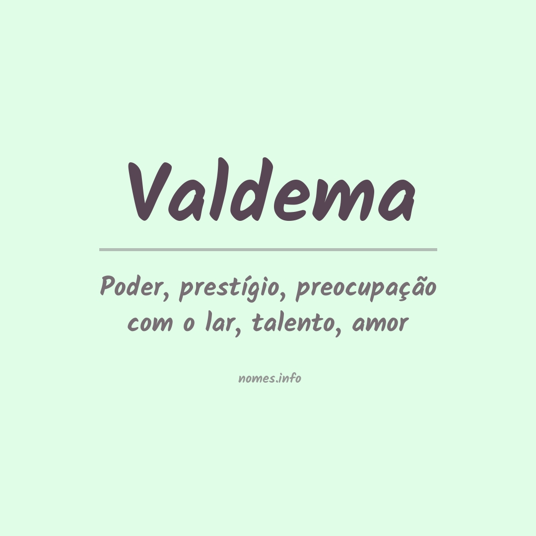 Significado do nome Valdema