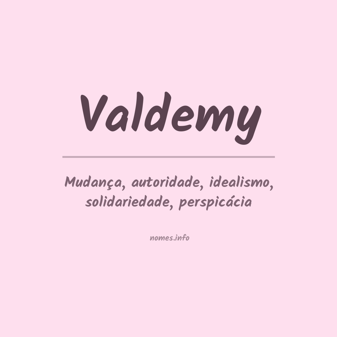 Significado do nome Valdemy
