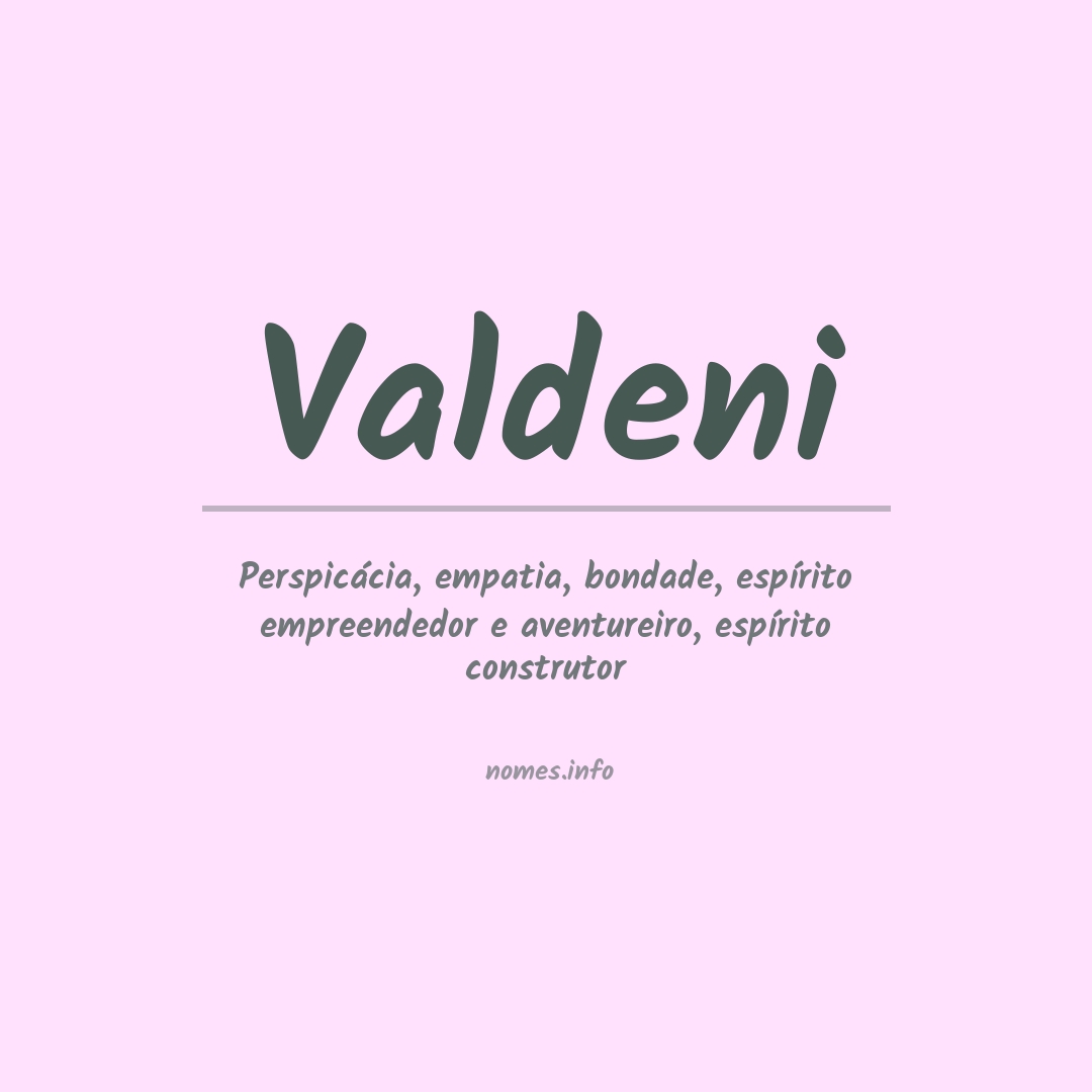 Significado do nome Valdeni