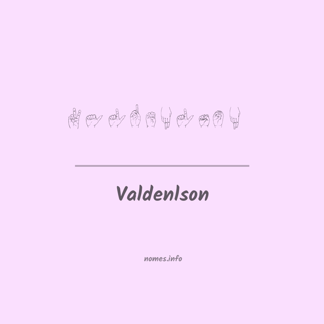 Valdenlson em Libras