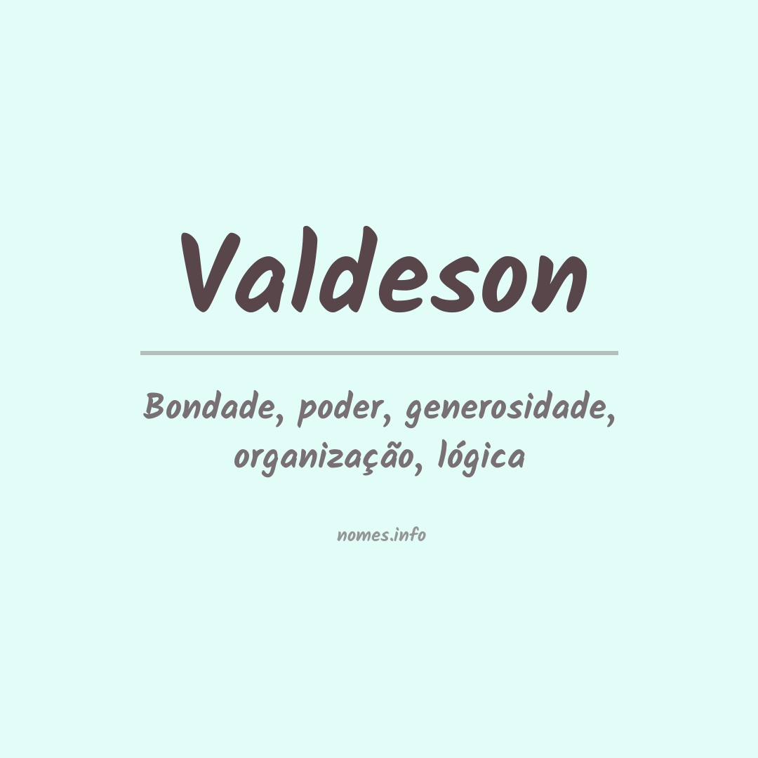 Significado do nome Valdeson