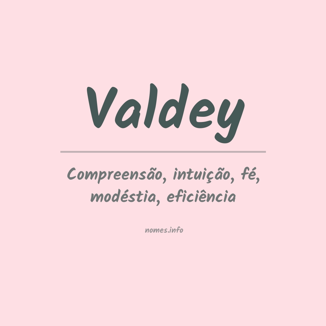 Significado do nome Valdey