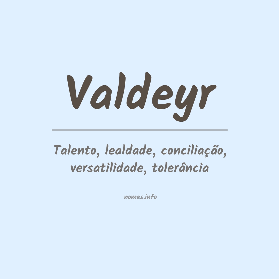 Significado do nome Valdeyr