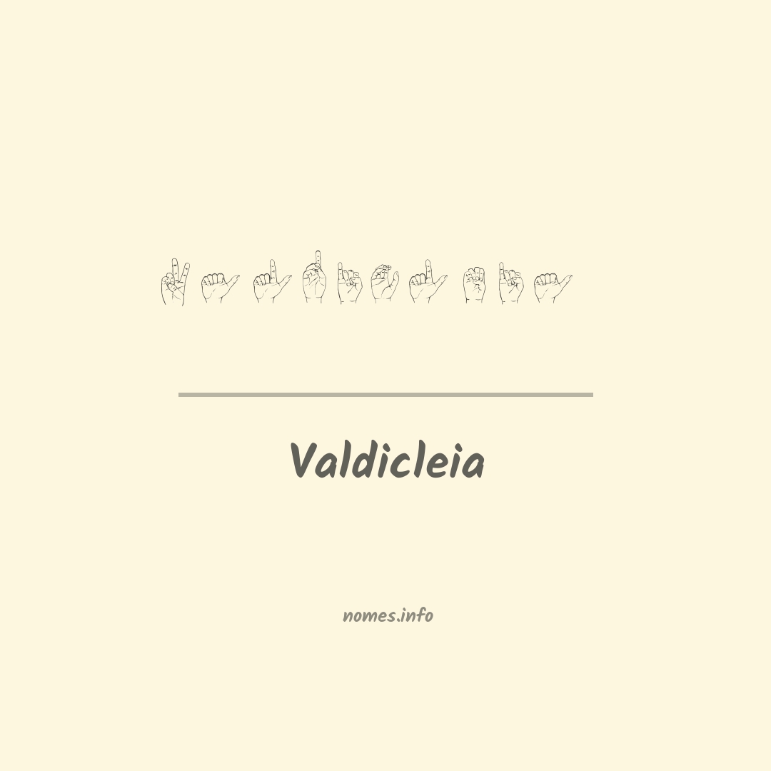 Valdicleia em Libras